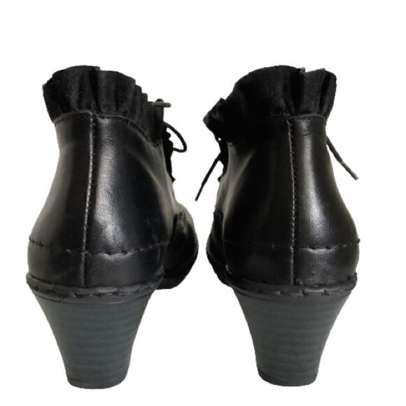 RIEKER BLACK LEATHER LACE UP ANKLE BOOT SIZE 36 - Picture 4 of 13